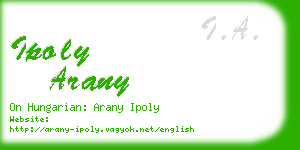 ipoly arany business card